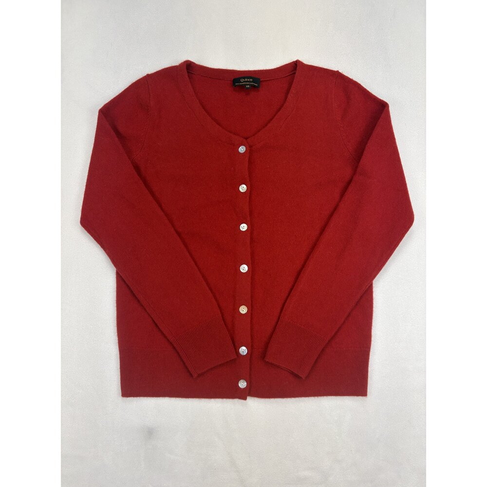 Quince 100% Cashmere V-Neck Button Cardigan Sweater XS - Picture 2 of 9